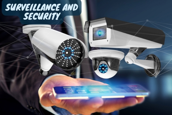 Smartphone-controlled CCTV security cameras showcasing modern surveillance technology available in Dindigul by MIT Solution, for enhanced home and business safety.