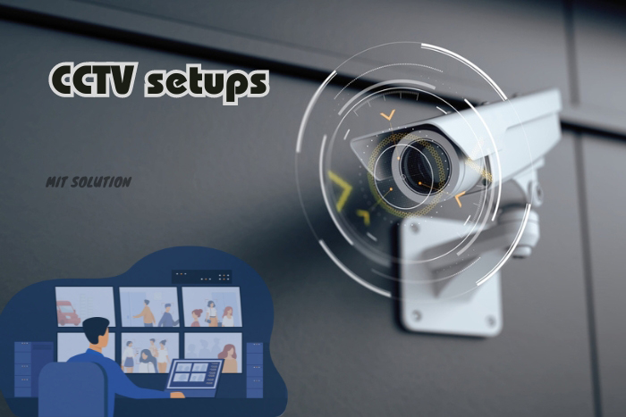 CCTV camera with dynamic visual effects highlighting advanced security setups from MIT Solution in Dindigul