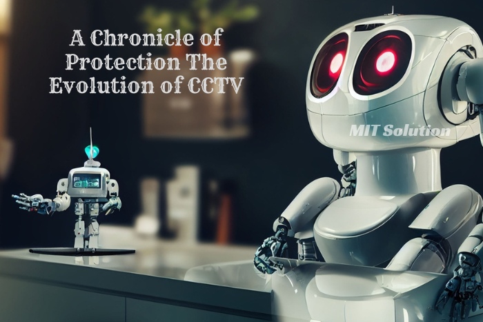 MIT Solution's innovative approach to security solutions in Dindigul, Tamil Nadu. The image titled 'A Chronicle of Protection: The Evolution of CCTV' showcases our commitment to advanced and effective surveillance systems