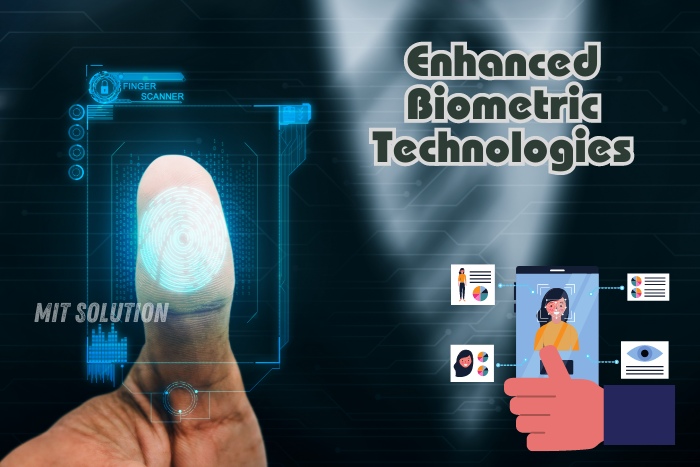 Close-up of a thumb using a digital fingerprint scanner, highlighting enhanced biometric technologies. Discover advanced biometric solutions with MIT Solution in Dindigul to elevate your security