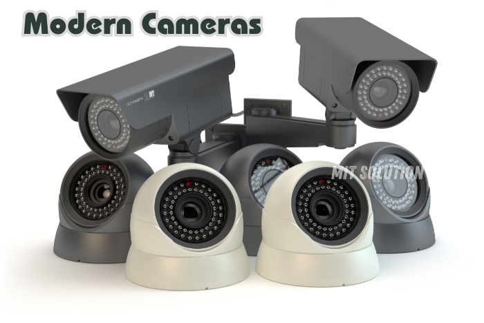 MIT Solution in Dindigul, Tamil Nadu, showcasing a range of modern CCTV cameras, including bullet and dome models, for versatile security solutions. MIT Solution offers advanced surveillance equipment tailored to the needs of homes and businesses for reliable protection